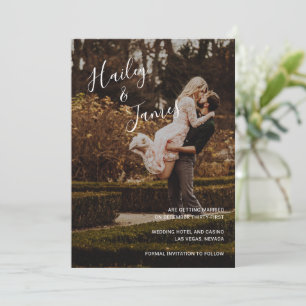 Elegante moderne Hochzeitsfotos Save The Date