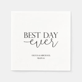 Elegante moderne HochzeitsNapkins mit Personalisie Serviette