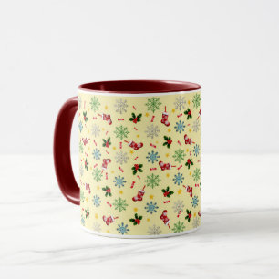 Elegante Moderne Holly Verlasse Niedliche Winterwe Tasse