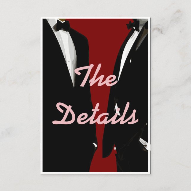 Elegante moderne Homosexuelle Hochzeit Begleitkarte (Vorderseite)