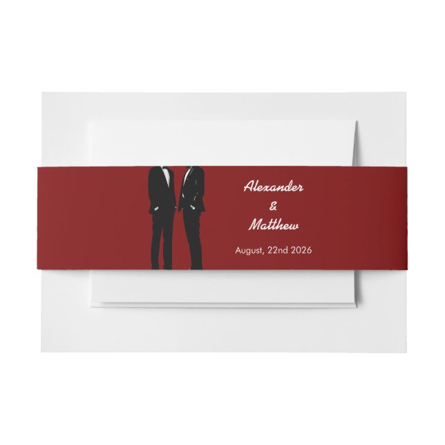 Elegante moderne Homosexuelle Hochzeit Einladungsbanderole (Vorderseite Beispiel)