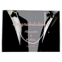 Elegante moderne Homosexuelle Hochzeit Große Geschenktüte
