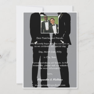 Elegante moderne Homosexuelle Hochzeit Save The Date