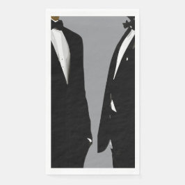 Elegante moderne Homosexuelle Hochzeit Serviette