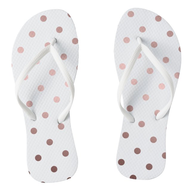 elegante, moderne Imitate Rose Goldpolka Punkte Flip Flops (Fußbett)