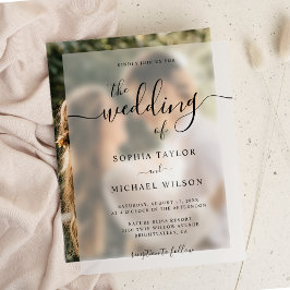 Elegante moderne Kalligrafie Black Wedding