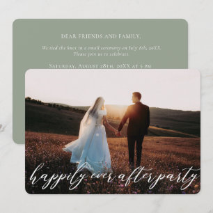 Elegante moderne Kalligrafie-Elopement-Hochzeit Einladung