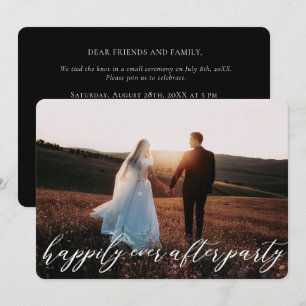 Elegante moderne Kalligrafie-Elopement-Hochzeitsei Einladung