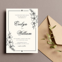 Elegante moderne Kalligrafie Florale Hochzeit