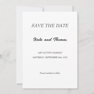 Elegante moderne Kalligrafie minimalistischer Chic Save The Date