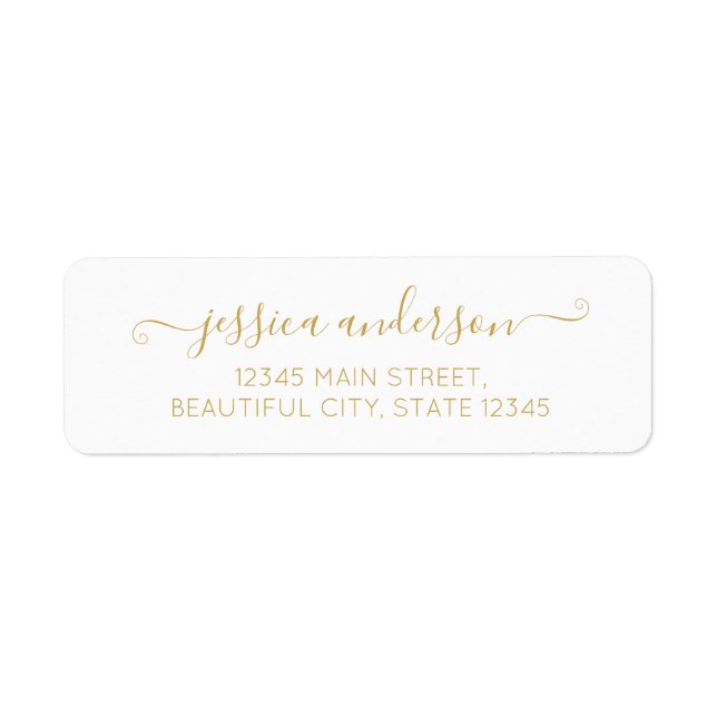Elegante moderne Kalligrafie Script Classic Gold (Vorne)