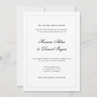 Elegante moderne Kalligrafie Script White Wedding