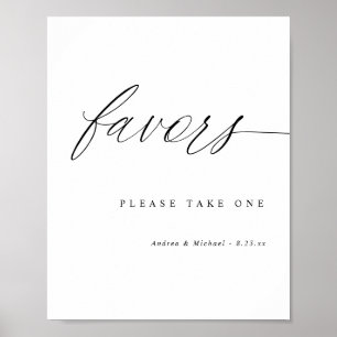 Elegante moderne kalligraphische Gastgeschenke Hoc Poster