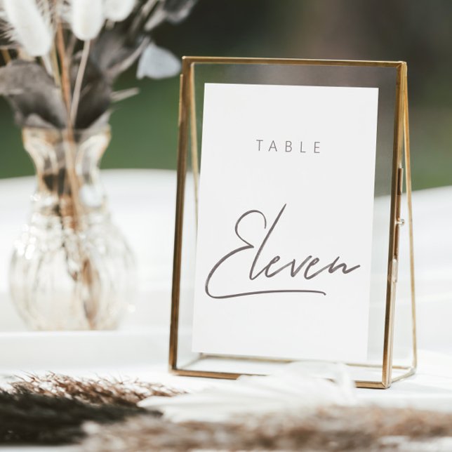 Elegante moderne kalligraphische Hochzeitsszenarie (Elegant Modern Calligraphy Wedding Table Number)