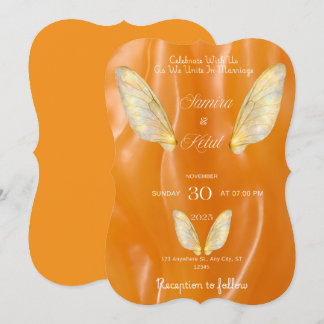 Elegante moderne Karamell-Hochzeitseinladung Einladung