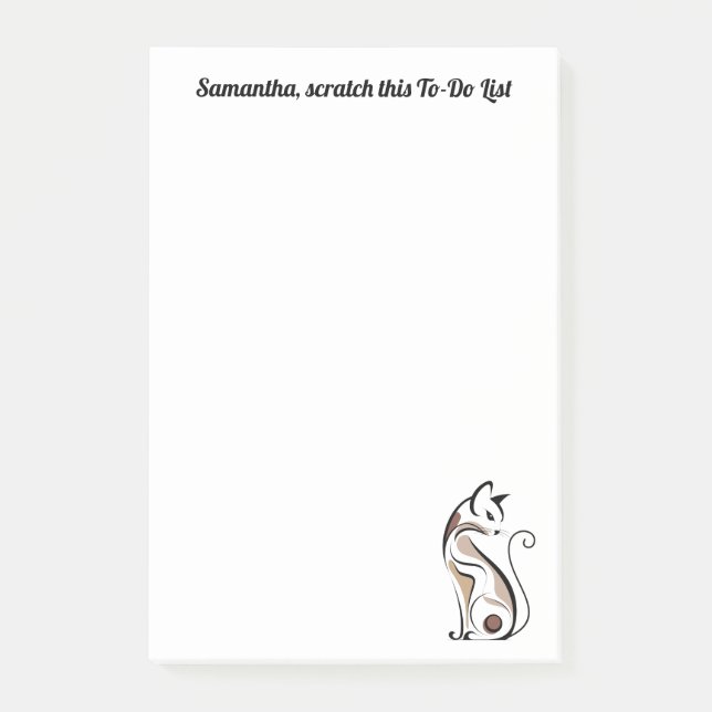 Elegante Moderne Kitty, Cat Mama, lustig Personali Post-it Klebezettel (Vorderseite)