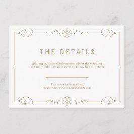 Elegante moderne Klassik Hochzeitskarte Begleitkarte