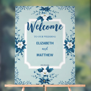 Elegante Moderne Klassische Skripthochzeit Acrylschild