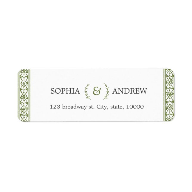 Elegante moderne klassische Vintage Rücksendeadres (Vorne)