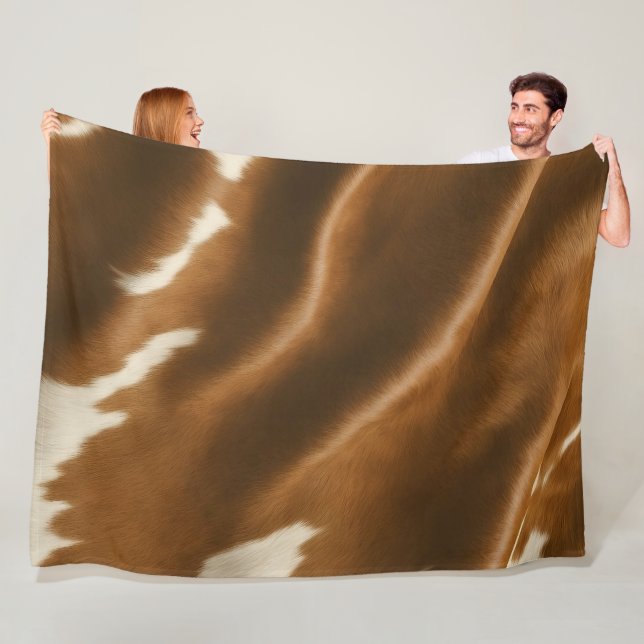 Elegante moderne Kuh Imitate Leather Collection Fleecedecke (Beispiel)