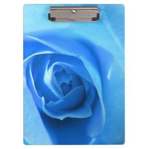 elegante, moderne, kühle blaue Rosenblume. floral Klemmbrett
