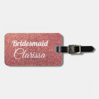 elegante moderne Küken Rose Gold Glitzer Bridesmai