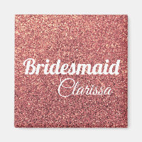 elegante moderne Küken Rose Gold Glitzer Bridesmai