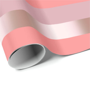 Elegante moderne Küken-Rosengoldrosakoralle Geschenkpapier