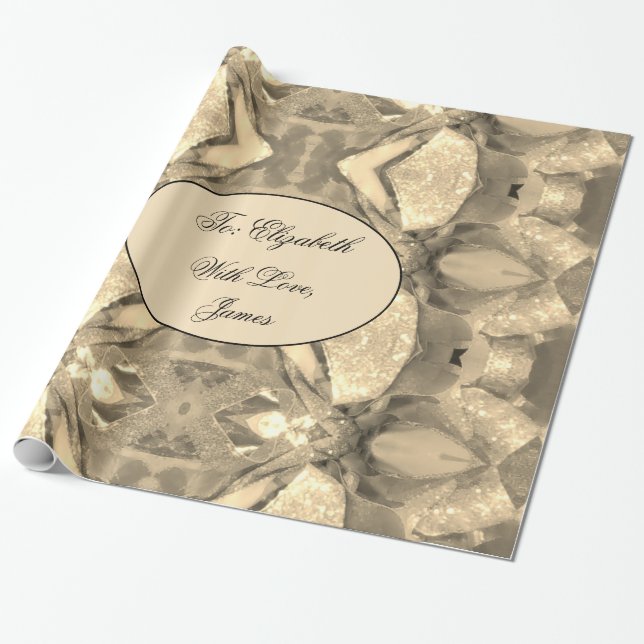 Elegante Moderne Kunst, Abstraktes Imitat Geschenkpapier (Ungerollt)