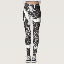 Elegante moderne Kunst Schwarz-weiß Leggings