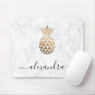 Elegante, moderne Kupfergold-Ananas Mousepad