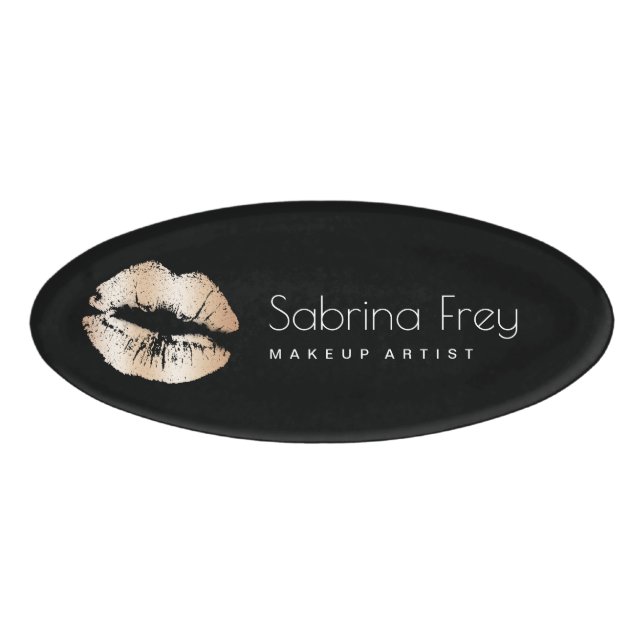 Elegante moderne Kupferstich-Rose Namenschild (Vorderseite)