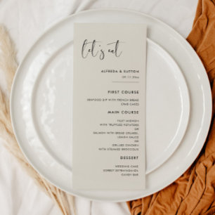 Elegante moderne Lichtspielfläche grün Lasst uns H Menükarte