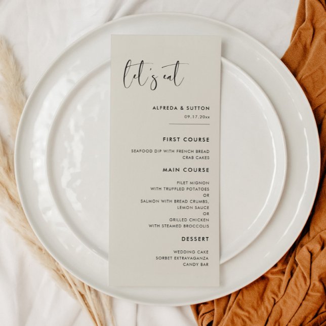 Elegante moderne Lichtspielfläche grün Lasst uns H Menükarte (Von Creator hochgeladen)