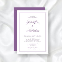 Elegante Moderne Lila Lilac-Script-Hochzeit