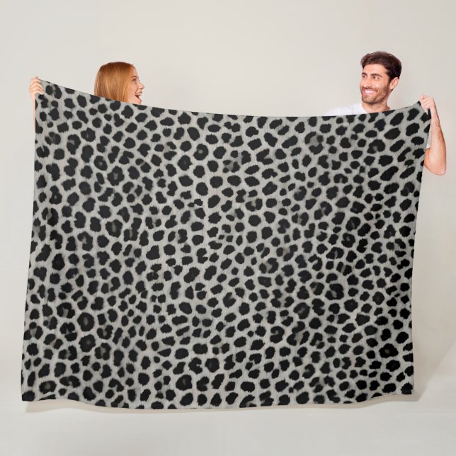 Elegante, moderne Luxus-Kollektion Weißer Leopard Fleecedecke (Beispiel)