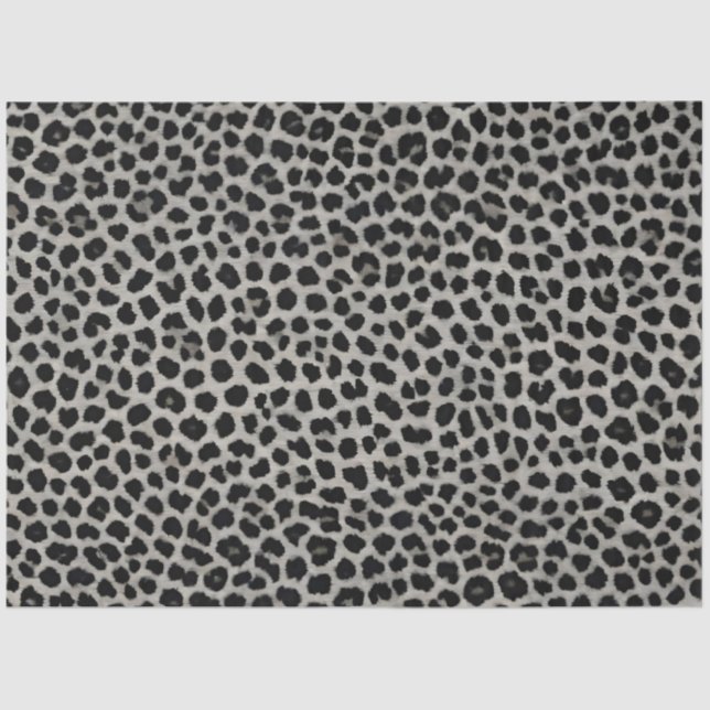 Elegante, moderne Luxus-Kollektion Weißer Leopard Seidenpapier (Vorderseite)