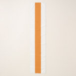 Elegante Moderne Mandarine Orangefarbene weiße Str Schal<br><div class="desc">Dieses elegante Design besticht durch einen breiten,  hellen,  warmen,  orangefarbenen Mittelstreifen,  der sich nahtlos mit einem knalligen weißen Hintergrund verbindet.</div>
