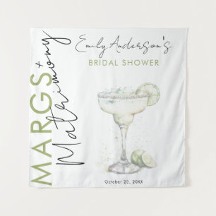 Elegante moderne Margs und Matrimony Brautparty Wandteppich