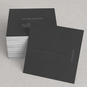 Elegante moderne matte schwarz-grau beruflich quadratische visitenkarte