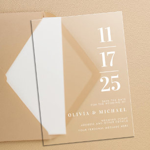 Elegante Moderne Mattierte Hochzeit Acryleinladungen