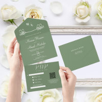 Elegante moderne Minimal Sage Green Islamische Nik
