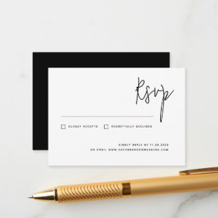 Elegante moderne Minimal-Script-Kalligrafie-UAWG Begleitkarte