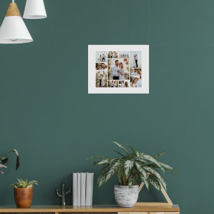 Elegante moderne minimale Foto Collage einfach sau Poster