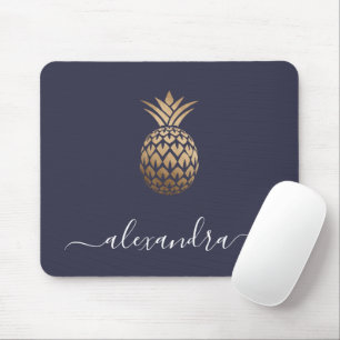 Elegante moderne minimale Kupfergold-Ananas Mousepad