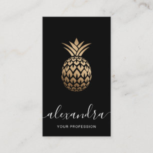 Elegante moderne, minimale Kupfergold-Ananas Visitenkarte