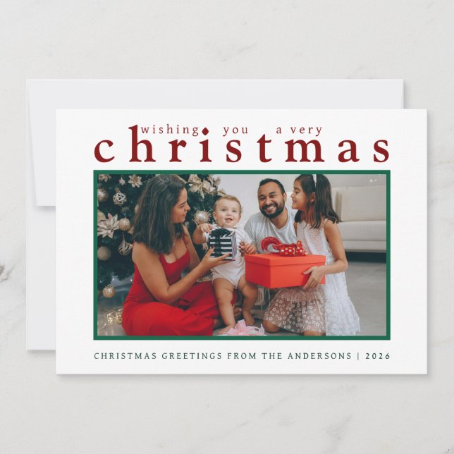 Elegante Moderne Minimale Weihnachten | Moderne Fa (Vorderseite)
