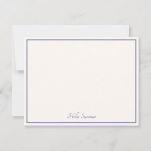 Elegante moderne minimalistische Elfenbein-Karte Mitteilungskarte