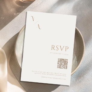 Elegante moderne Minimalistische Elfenbeinküste un RSVP Karte