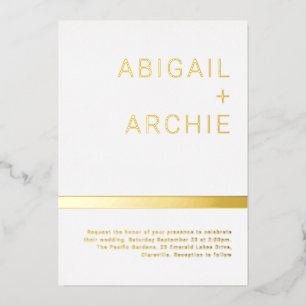 Elegante Moderne Minimalistische Golfregion Folieneinladung